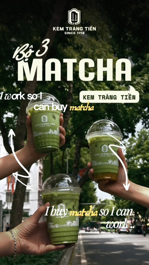 Thưởng Thức Bộ Ba Matcha Mát Lành Ngày Hè Tại Kem Tràng Tiền Sài Thành