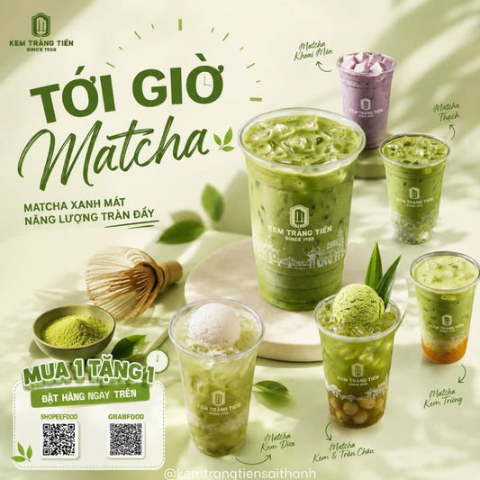 Giải Nhiệt Cùng Bộ Sưu Tập Matcha Tại Kem Tràng Tiền Sài Thành