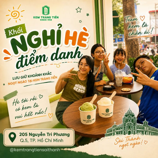 Mùa Hè Rực Rỡ Cùng Bạn Bè Tại Kem Tràng Tiền Sài Thành