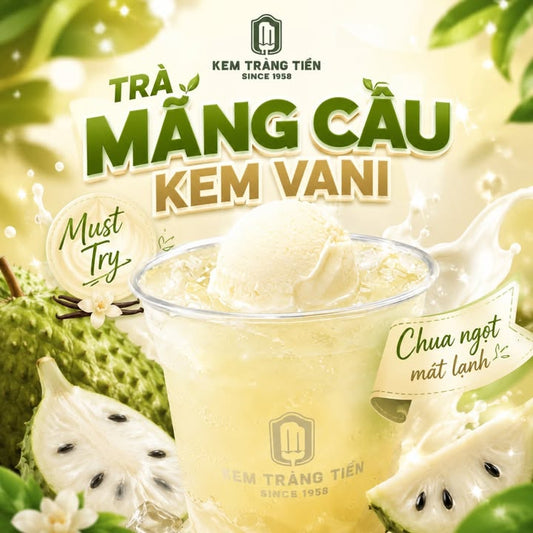 Trà Mãng Cầu Kem Vani - Hương Vị Mùa Hè Độc Đáo Tại Kem Tràng Tiền Sài Thành