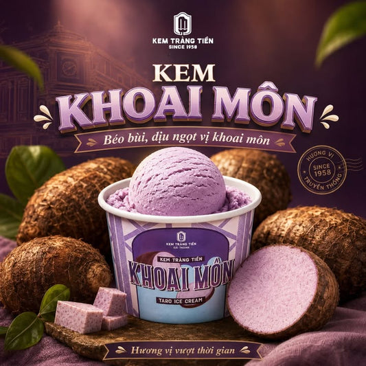 Khám Phá Hương Vị Kem Hộp Khoai Môn Từ Kem Tràng Tiền Sài Thành