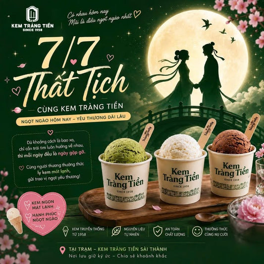 Thất Tịch Ngọt Ngào Cùng Kem Tràng Tiền Sài Thành