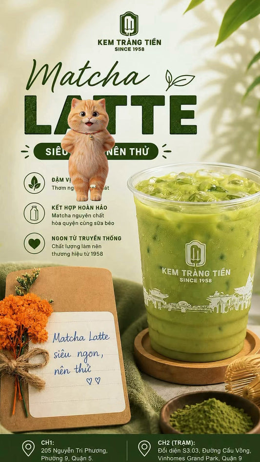 Khám Phá Vị Matcha Mới Tại Kem Tràng Tiền Sài Thành