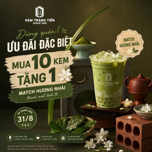 Trải Nghiệm Trà Matcha Hương Nhài Tại Kem Tràng Tiền Sài Thành