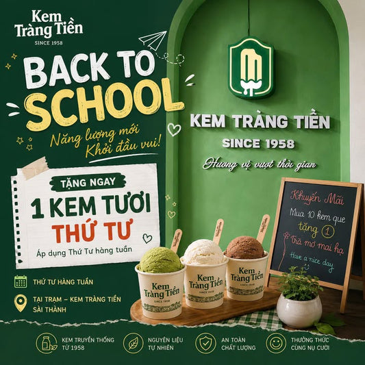 Khởi Đầu Năm Học Mới Vui Vẻ Với Kem Tràng Tiền Sài Thành