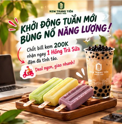 Khởi Động Tuần Mới Với Kem Tràng Tiền Và Hồng Trà Sữa Tỉnh Táo