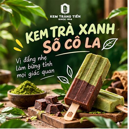 Khám Phá Vị Đắng Nhẹ Của Kem Trà Xanh Sô Cô La Tại Kem Tràng Tiền Sài Thành