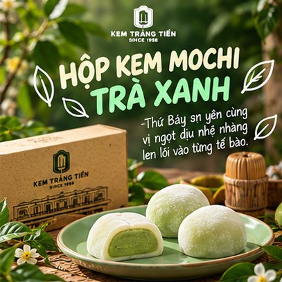 Thứ Bảy An Yên Cùng Hộp Kem Mochi Trà Xanh Mềm Dẻo