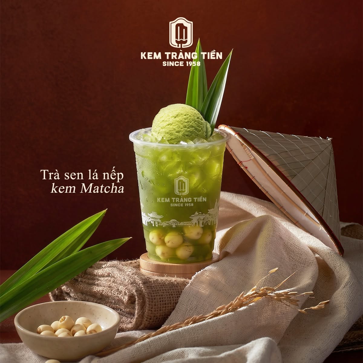 Trà Sen Lá Nếp Kem Matcha
